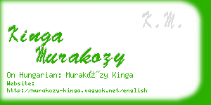 kinga murakozy business card